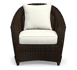 Torrey Cushion Cover Roll Arm Occ Chair, High Performance Canvas; White