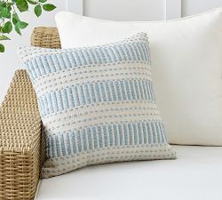Harbor Textured Striped Outdoor Pillow