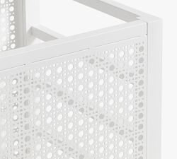 Malibu Metal Perforated Outdoor Pool Storage Bin