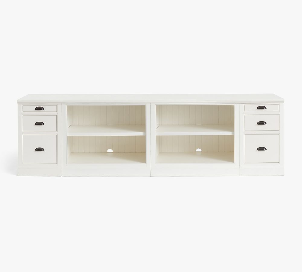 Aubrey Storage Shelf Console with File Cabinets (108'') by Pottery Barn