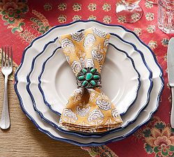 Turquoise Handcrafted Napkin Rings - Set of 4