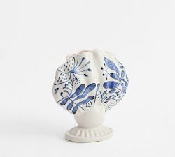 Printed Floral Shell Vase