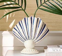 Printed Striped Shell Vase