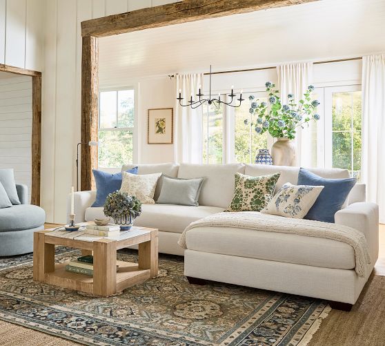 Big Sur Square Arm Chaise Sectional (114"&ndash;156")