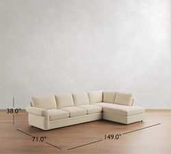 Pearce Roll Arm Deep Seat Return Bumper Sectional (119"&ndash;149")