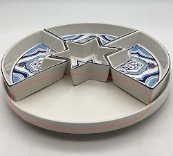 Open Box: Hanukkah Medallion Lazy Susan - Blue