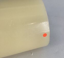 Open Box: Premium Flickering Flameless Wax Pillar Candle, 4" x 8" - Ivory