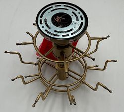 Open Box: Riviera Glass Disc Round Flush Mount (12") - Vintage Brass