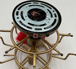 Open Box: Riviera Glass Disc Round Flush Mount (12") - Vintage Brass