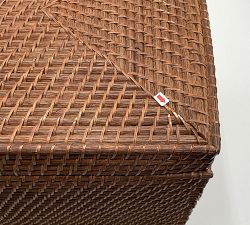 Open Box: Tava Handwoven Lidded Basket, Large (21.75"W x 12"H) - Honey