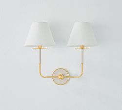Lewis Metal Double Sconce (16")