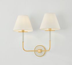 Lewis Metal Double Sconce (16")