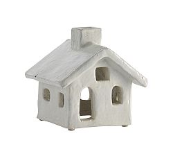 Open Box: Handcrafted Ceramic Christmas Village House, Small - White