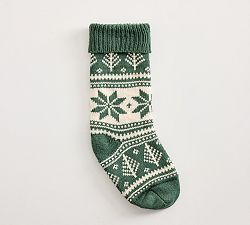 Open Box: Fair Isle Stocking - Green