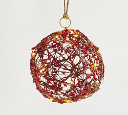 Open Box: Lit Red Berry Orb (8")