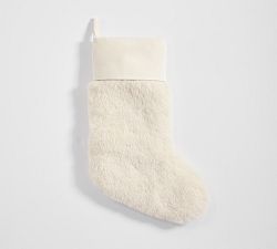 Open Box: Mink Faux Fur Stocking - Ivory