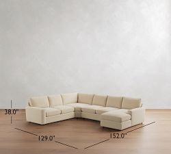 Pearce Square Arm Deep Seat 4-Piece Wedge Sectional (146")