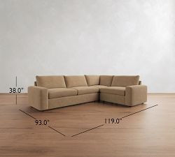 Sierra Leather 3-Piece Sectional (128")