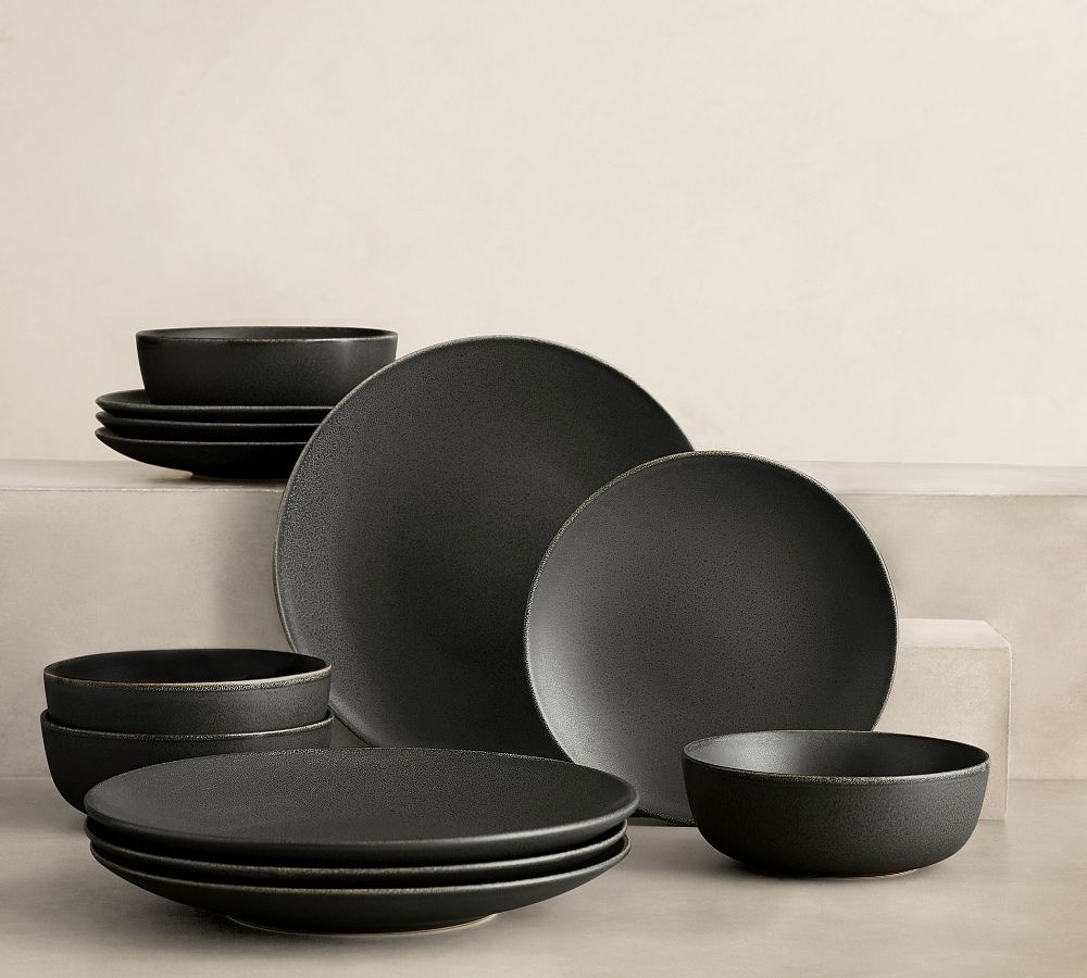 Mason Stoneware Dinnerware Set Matte Charcoal