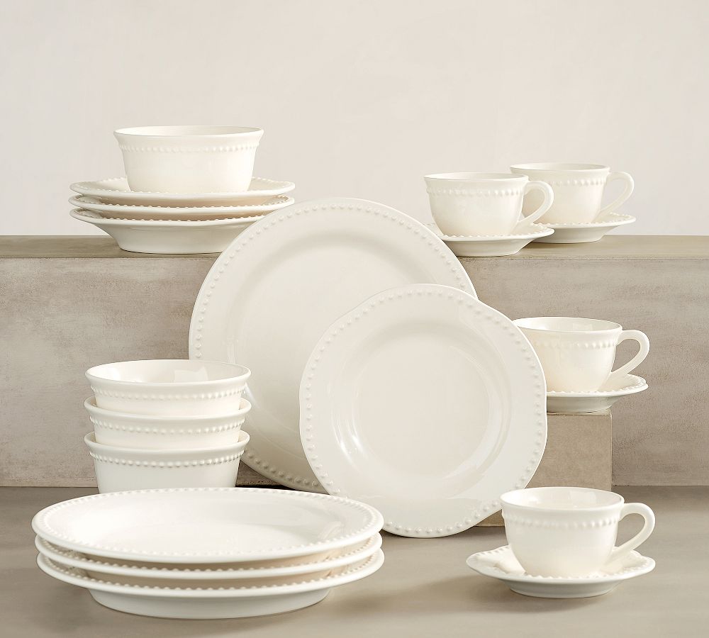Emma Beaded Stoneware Dinnerware Sets