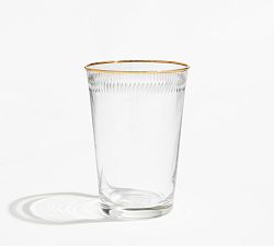 Etched Gold Rim Tumblers - Set of 4