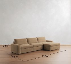 Sierra Leather Modular Chaise Sectional (147")
