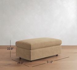 Sierra Leather Sectional Ottoman