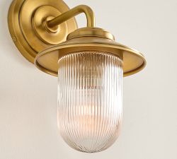 Cooper Outdoor Ribbed Glass Sconce (11")