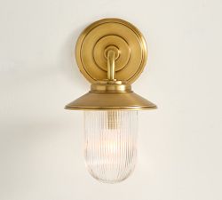 Cooper Outdoor Ribbed Glass Sconce (11")