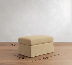 Sierra Slipcovered Ottoman