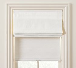 Custom Belgian Linen Dual Roman Blackout Shade