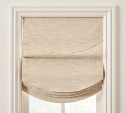 Custom Emery Linen Curve Roman Blackout Shade