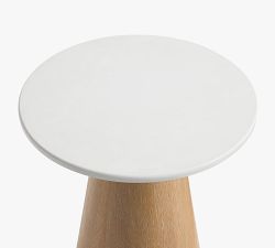 Ansel Round Quartz Side Table (18")