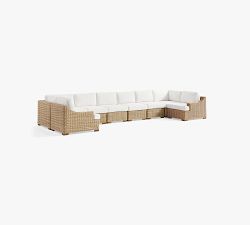 Huntington Wicker Slope Arm  8-Piece U-Shaped Outdoor Sectional (100")