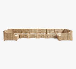 Huntington Wicker Slope Arm  8-Piece U-Shaped Outdoor Sectional (100")