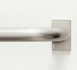 Open Box: Hidden Connection Room Darkening Curtain Rod, 28" - 48"L, 1.25" Diam. - Pewter