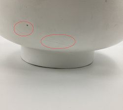 Open Box: Orion Handcrafted Terracotta Bowl, Large - White