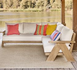 Berryessa Woven Striped Outdoor Pillow