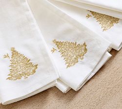 Gold Toile Tree Napkins - Set of 4