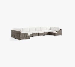 Huntington Wicker Slope Arm  8-Piece U-Shaped Outdoor Sectional (100")