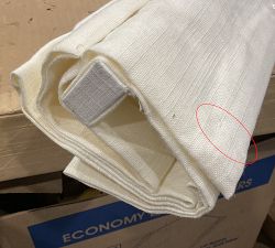 Open Box: Emery Linen Cordless Roman Shade, 36" W x 48" L - Ivory