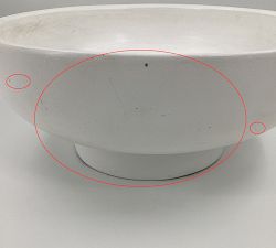 Open Box: Orion Handcrafted Terracotta Bowl, Large - White
