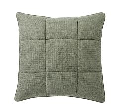 Open Box: European Flax Linen Waffle Comforter Sham, Euro Set of 3 - Loden