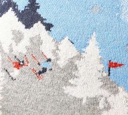 Ski Knitted Pillow