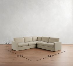 Westwood Slim Arm 3-Piece L-Shaped Sectional (118")
