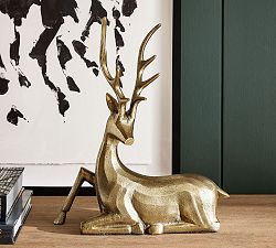 Brass Stag Reindeer Object