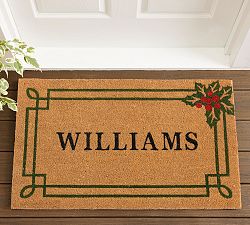 Personalized Holly Frame Doormat