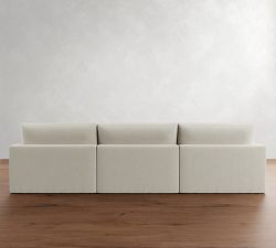 Westwood Slim Arm Deep Seat Slipcovered Modular Chaise Sectional (137")