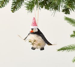 Open Box: Bottlebrush Ornament Penguin with Star