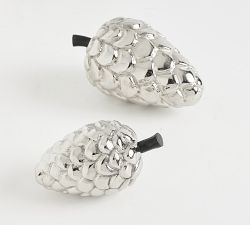 Brandon Maxwell Silver Pinyon Pinecone - Set of 2